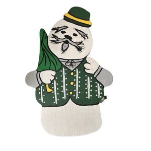 Sam The Snowman Wooden Hand Painted Rudolph Christmas Character